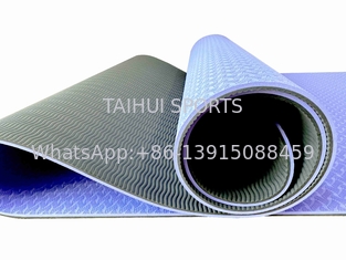 TPE Yoga Exercise Fitness Mats , High Density Non Slip Workout Mat