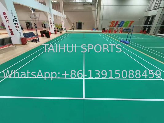 Indoor PVC Sports Flooring Anti Slip Shock Absorbing Waterproof Vinyl Sports Court Floor for Volleyball Badminton Basketball