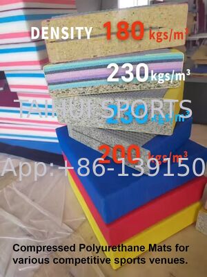 Event Grade Judo Mat 230kgs/m3 40mm Thickness PU Leather Karate Training Mat Wrestling Taekwondo Mat