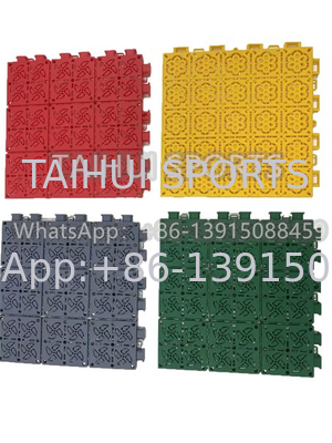Indoor / Outdoor Basketball Court Tiles , PP Interlocking Sports Flooring Tiles