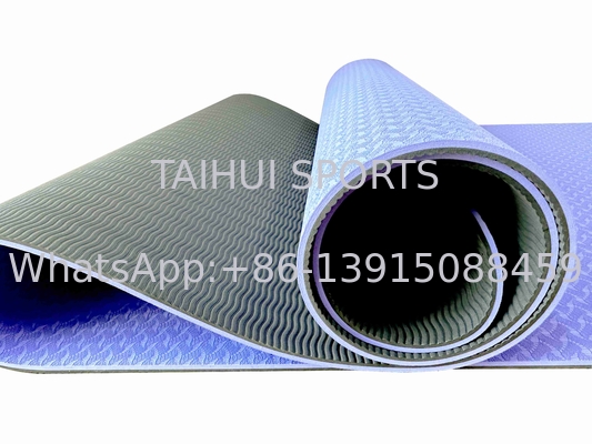 TPE Yoga Exercise Fitness Mats , High Density Non Slip Workout Mat