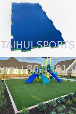 HIC & CFH 1-3m Impact Safety PE Foam Playground Shock Pad with Customizable Thickness 15-70mm and Easy Installation Interlocking Design