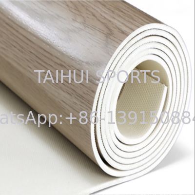 Modern Eco-Friendly 3.5mm-10mm Durable Sports PVC Flooring Wood Grain for Basketball/ Volleyball/ Table Tennis/ Badminton/ Pickleball Court