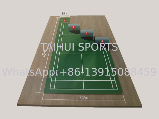 Modern Eco-Friendly 3.5mm-10mm Durable Sports PVC Flooring Wood Grain for Basketball/ Volleyball/ Table Tennis/ Badminton/ Pickleball Court