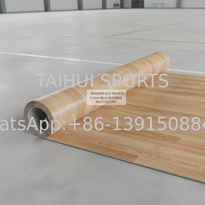 Super Wear-Resistant Anti-Slip Waterproof PVC Sports Flooring for Basketball Volleyball and Badminton Courts
