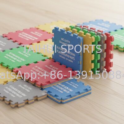 PE Foam Interlocking Safety Mat with 10-100mm Thickness and HIC & CFH Ensured for Playground Shock Pad