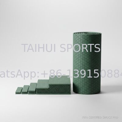 FIFA Certified Shock Pad Underlay with Diamond Hole Design for Customized Length Artificial Grass Sports Fields