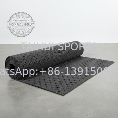 FIFA Certified Shock Pad Underlay with Diamond Hole Design for Customized Length Artificial Grass Sports Fields