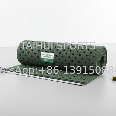 FIFA Certified Shock Pad Underlay with Diamond Hole Design for Customized Length Artificial Grass Sports Fields