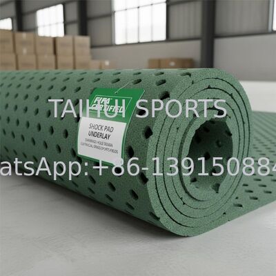 FIFA Certified Shock Pad Underlay with Diamond Hole Design for Customized Length Artificial Grass Sports Fields