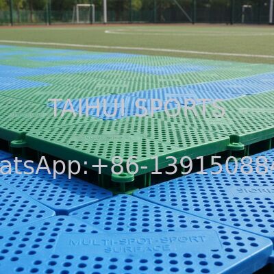 Eco-Friendly PP Interlocking Tile Suspended Flooring with Waterproof and High Compression Resistance for Sports Fields