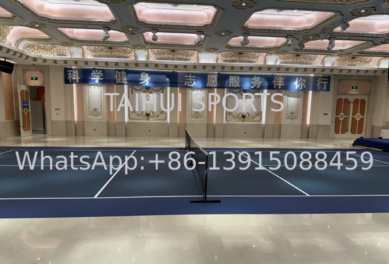 Indoor Sport Court Flooring with Superior Shock Absorption Eco Friendly Materials and Custom Colors for Badminton Basketball and Table Tennis
