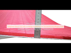 Patterned Shock Pad with no Bulge Installation for Soccer/Hockey/Rugby Field