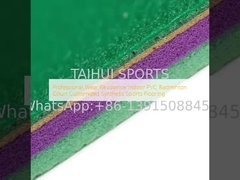 Professional Wear Resistance Indoor PVC Badminton Court Customized Synthetic Sports Flooring